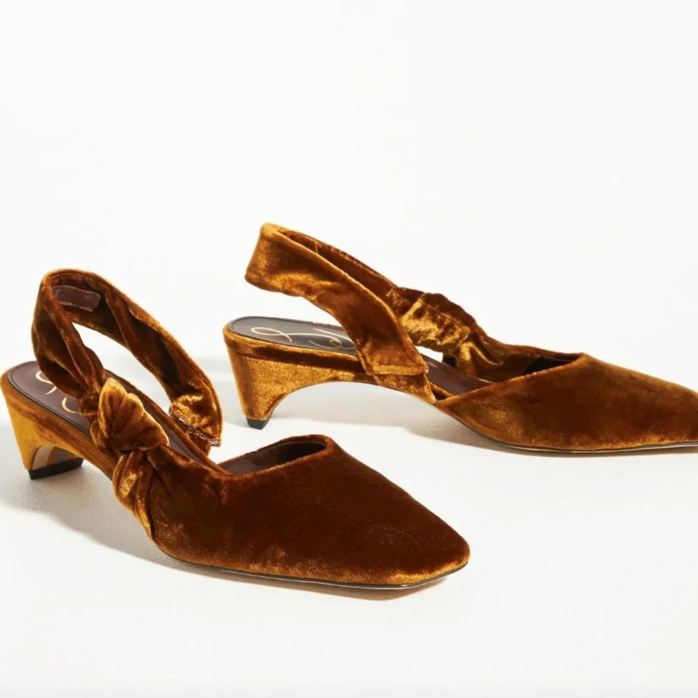Sam Edelman Meredith Slingback Pump in Cocoa Bronze